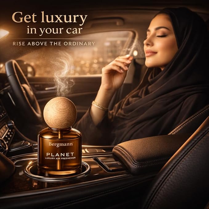 Bergmann Planet Luxury Car Perfume, Car Air Freshener, For Car & Home, WHITE MUSK, 110ml - Image 2