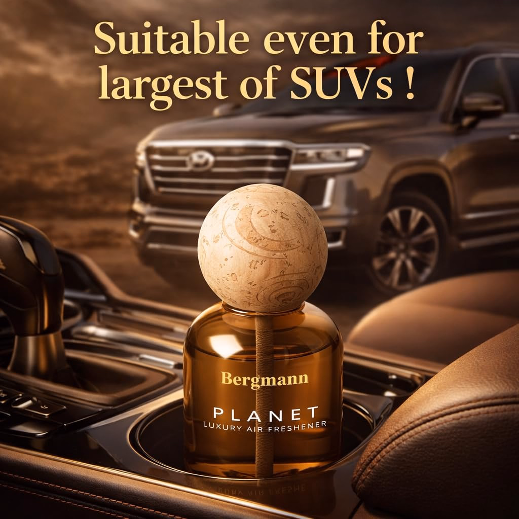 Bergmann Planet Luxury Car Perfume, Car Air Freshener, For Car & Home, WHITE MUSK, 110ml - Image 5