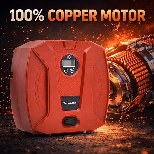 Bergmann Striker Digital Compact & Portable Car & Bike Tyre Inflator