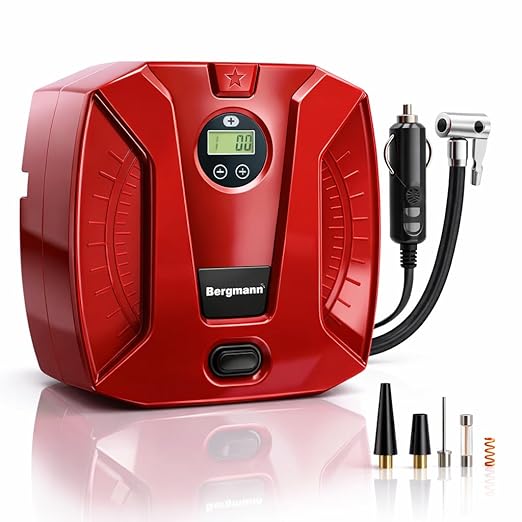 Bergmann Striker Digital Compact & Portable Car & Bike Tyre Inflator