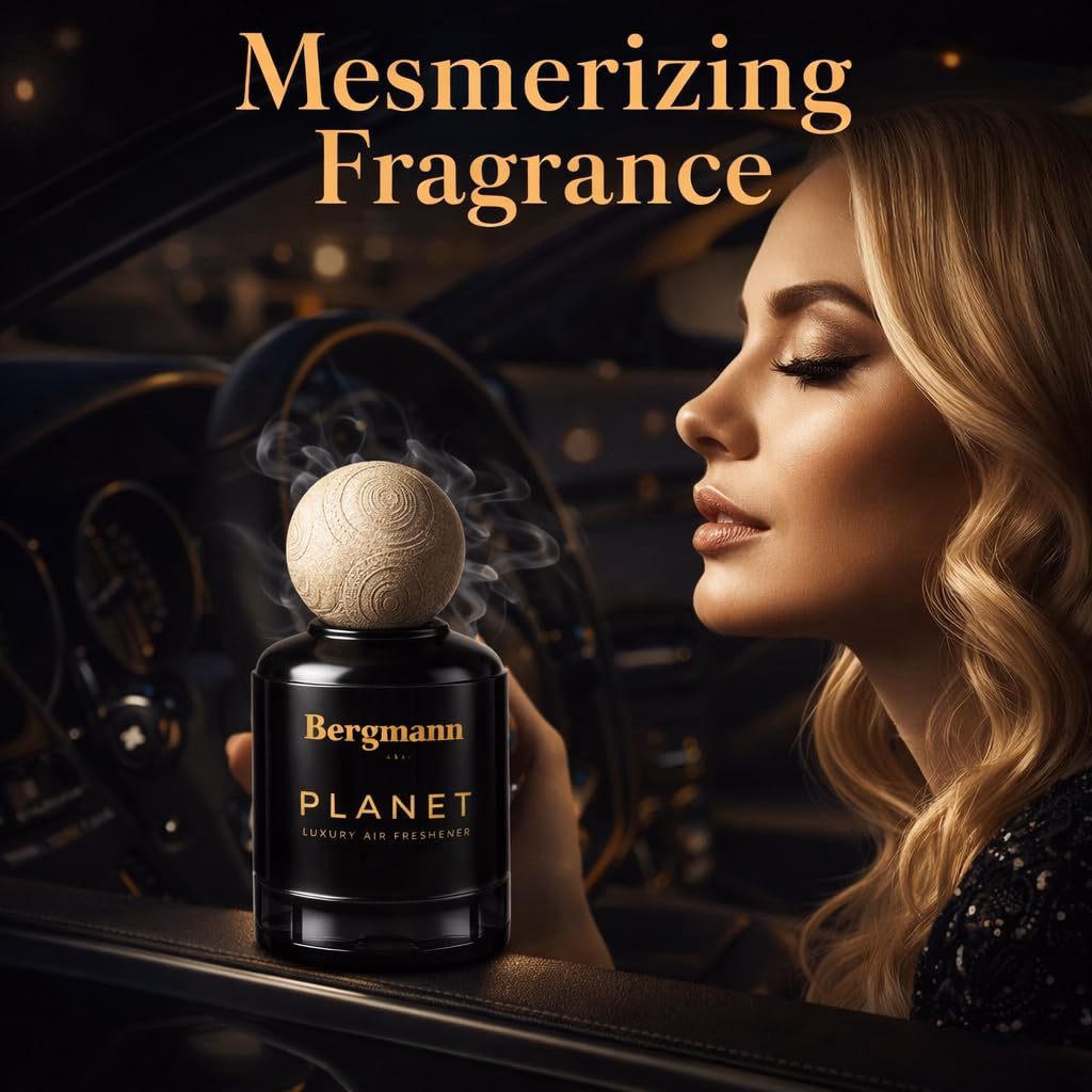 Bergmann Planet Luxury Car Perfume, Car Air Freshener, For Car & Home, SHANGRILA, 110ml - Image 3