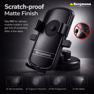 Bergmann Auto Grip Automatic Mobile Holder (XL, Black) - Image 3