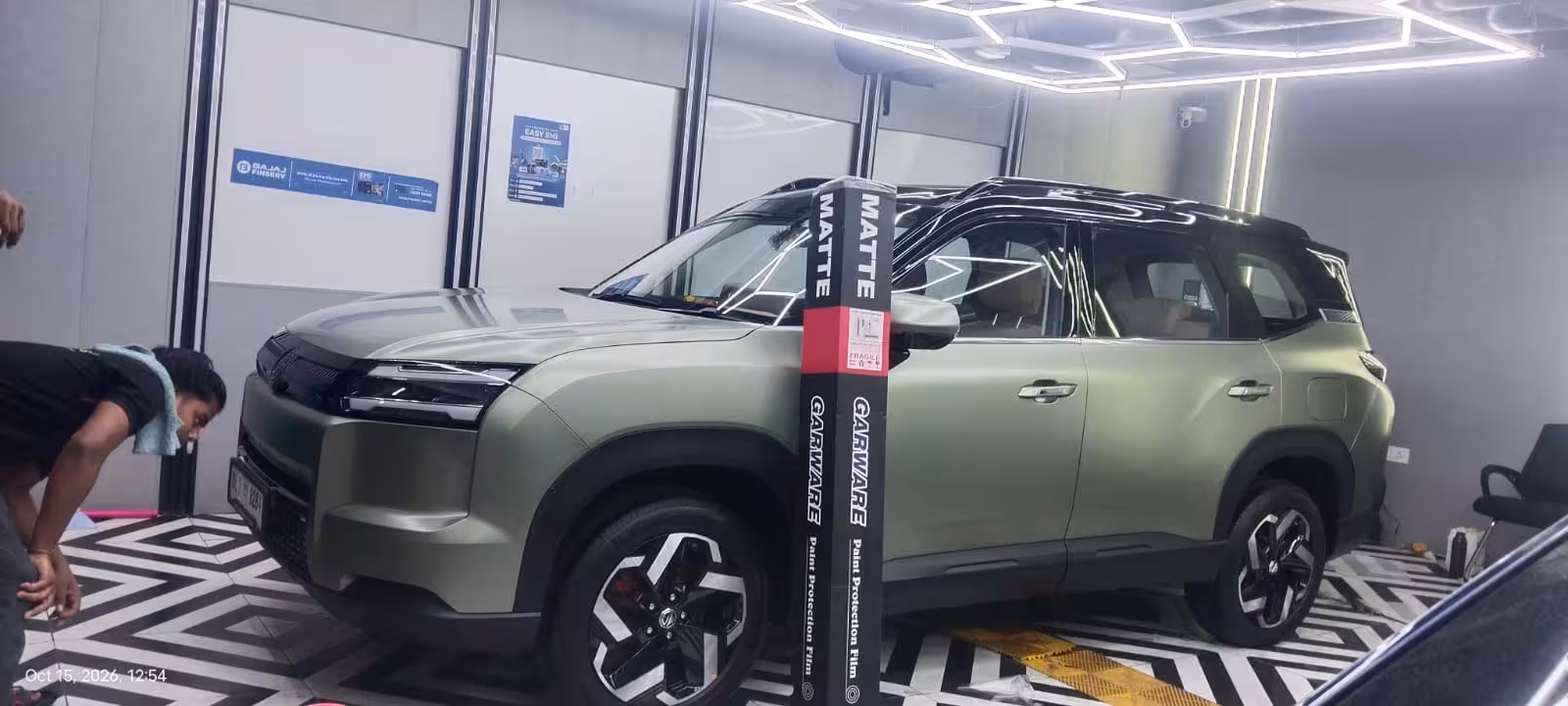 MG Hector Tomahawk EV Matte PPF Installation in Noida